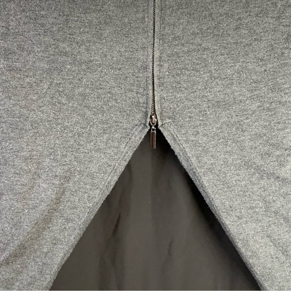 2x Torrid Grey Black Long Sleeve Sweater Knit Black Chiffon Accent Stretch Plus - Picture 5 of 9